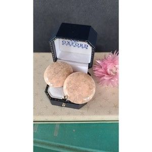 Vintage 1980s Circular Metal Earrings